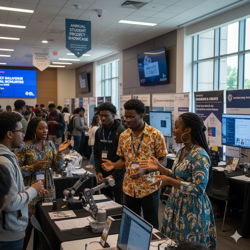 Our annual project showcase, where students present their final creations.